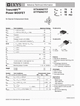 DataSheet IXTP98N075T pdf